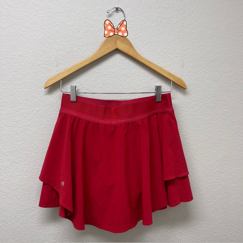 LULULEMON Court Rival Tennis Skirt Red Size 8 (Long Length)